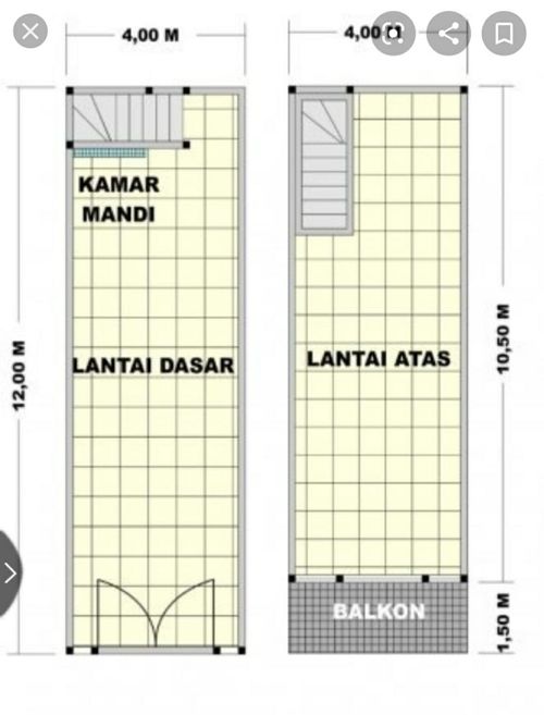 foto denah rumah tipe RUKO perumahan Perumahan Golden Residence