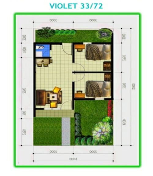 foto denah rumah tipe 33 perumahan BUMI PESONA CIPACUNG