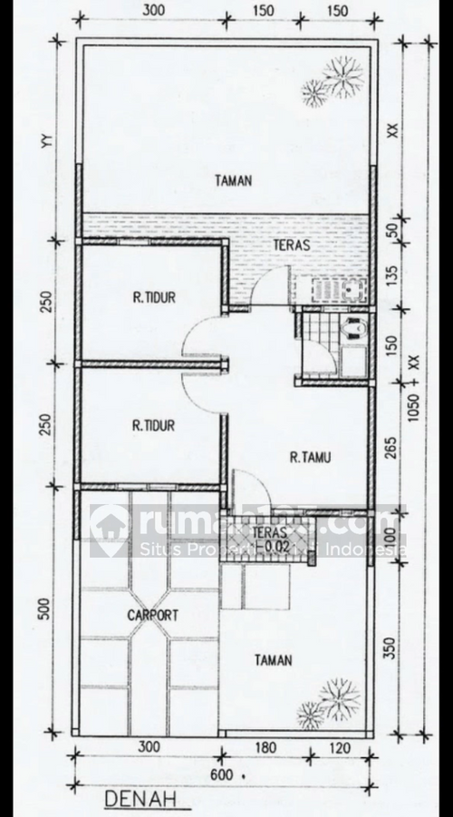 foto denah rumah tipe 36/72 perumahan SIRNAJAYA KARTIKA