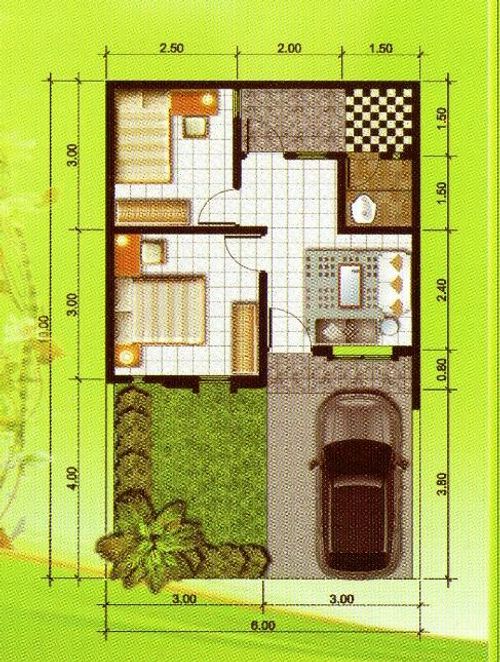 foto denah rumah tipe STANDART 30 perumahan SUKODADI INDAH RESIDENCE 4