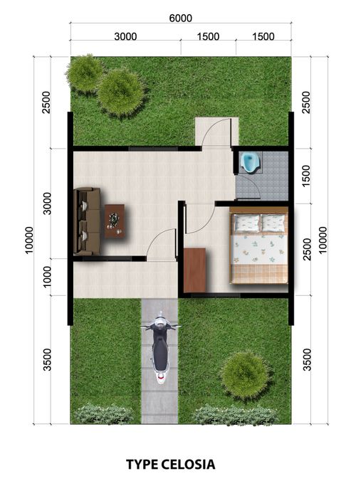 foto denah rumah tipe CELOSIA  perumahan BATARA PARKVIEW