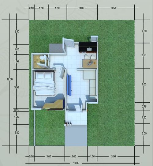 foto denah rumah tipe 36/120 perumahan GRIYA AMIRA