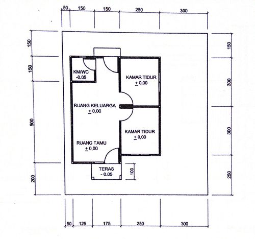 foto denah rumah tipe 36/90 perumahan BUKIT PERMATA HIJAU