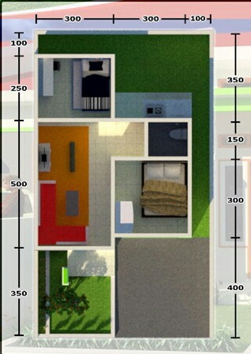 foto denah rumah tipe 36 perumahan Graha Permata Gosoma