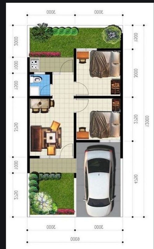 foto denah rumah tipe 30/72 perumahan Green Shabiyan Residence
