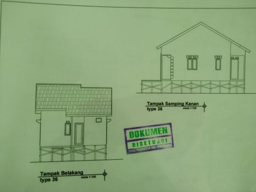 foto denah rumah tipe 36 perumahan SHALLI MESSI INDAH BLOK B TAHAP 2