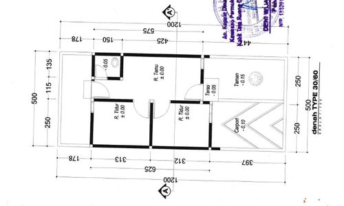 foto denah rumah tipe 30/60 perumahan JUBUNG RESIDENCE