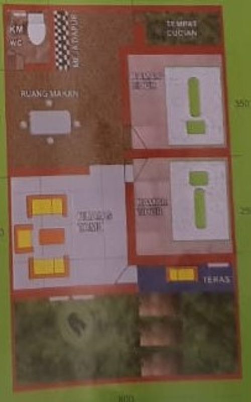 foto denah rumah tipe 36/66 perumahan Cakra Hidayat 2