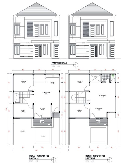 foto denah rumah tipe 120 perumahan PELANGI RESIDENCE