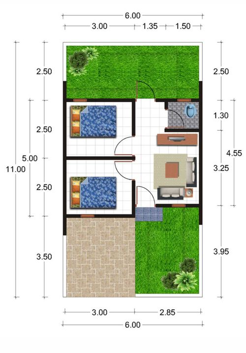 foto denah rumah tipe 30 perumahan Alam Badran Sejahtera