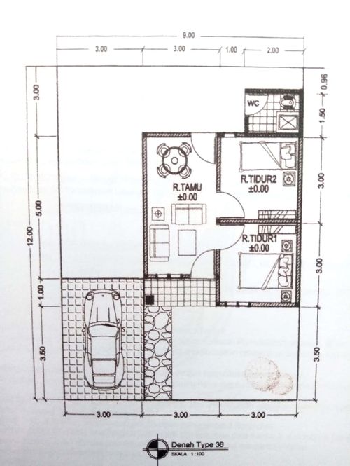 foto denah rumah tipe 36 perumahan Rizqia residence