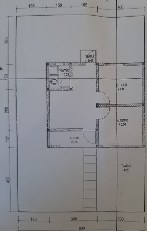 foto denah rumah tipe RST 29/96 PLUS perumahan Perumnas Besang Asri Residence