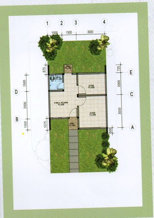 foto denah rumah tipe RST 27/72 PLUS perumahan Perumnas Besang Asri Residence