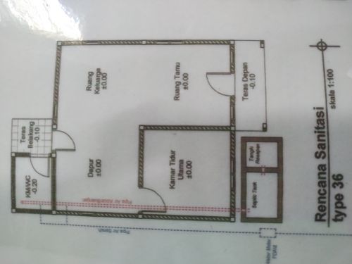 foto denah rumah tipe 36 perumahan SHALLI MESSI CLUSTER 2