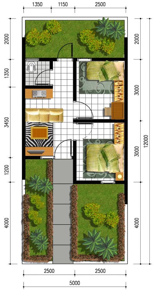 foto denah rumah tipe RST 27-60 perumahan Perumnas Pesona Cirebon Regency