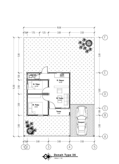 foto denah rumah tipe 36 perumahan GREEN REGENCY 2