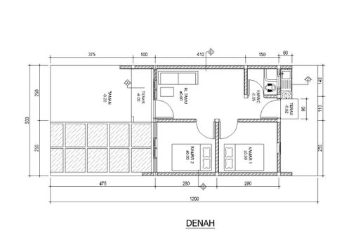 foto denah rumah tipe Gardenia perumahan Perum PURI GARDENIA
