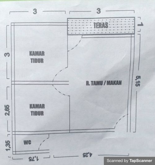foto denah rumah tipe 40 perumahan GMC 4