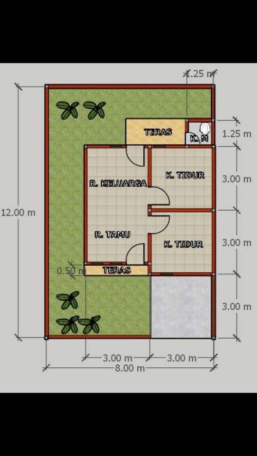 foto denah rumah tipe 36 perumahan MUTIARA GAUNG 3