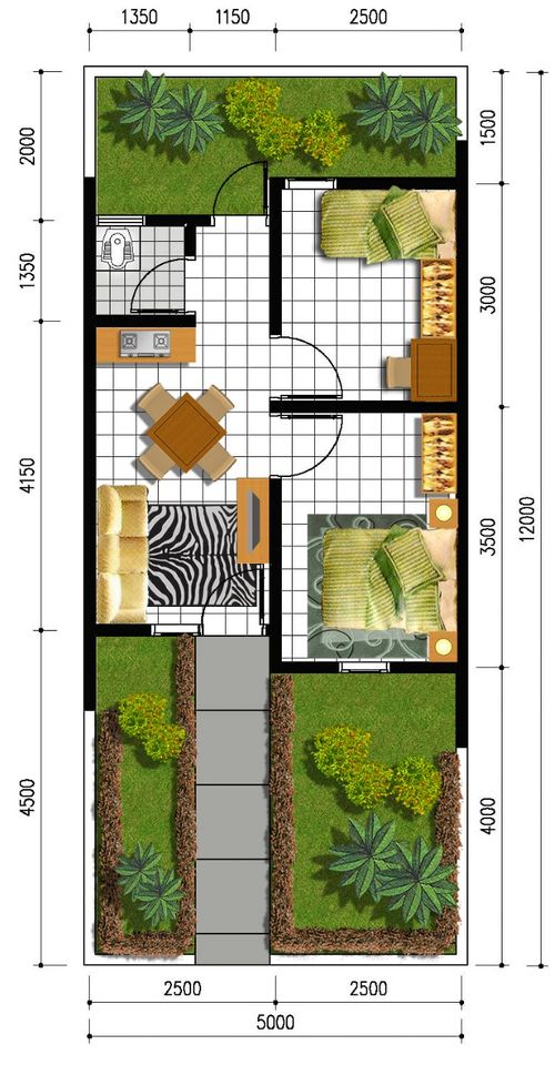 foto denah rumah tipe RST.PJK perumahan Perumnas Taman Putri Deli Namorambe