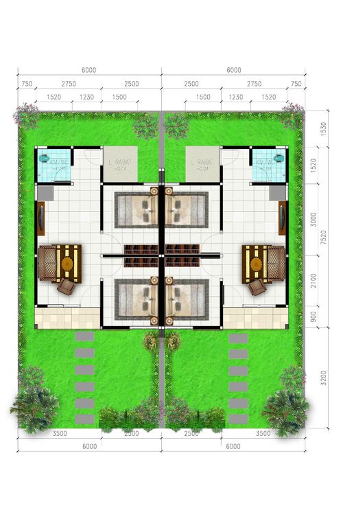 foto denah rumah tipe T.36 PONDOK AMOR INDAH perumahan Pondok Amor Indah