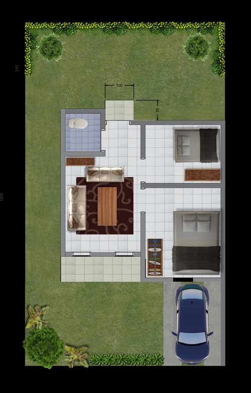 foto denah rumah tipe RST. 30/150 perumahan PERUMNAS MAESA UNIMA