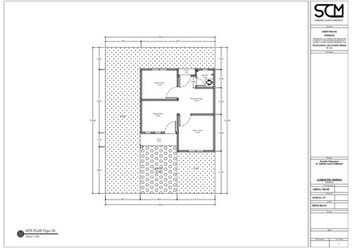 foto denah rumah tipe 36 perumahan Cerenti Mandiri Residence