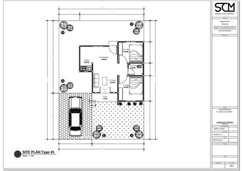 foto denah rumah tipe 45 perumahan Cerenti Mandiri Residence