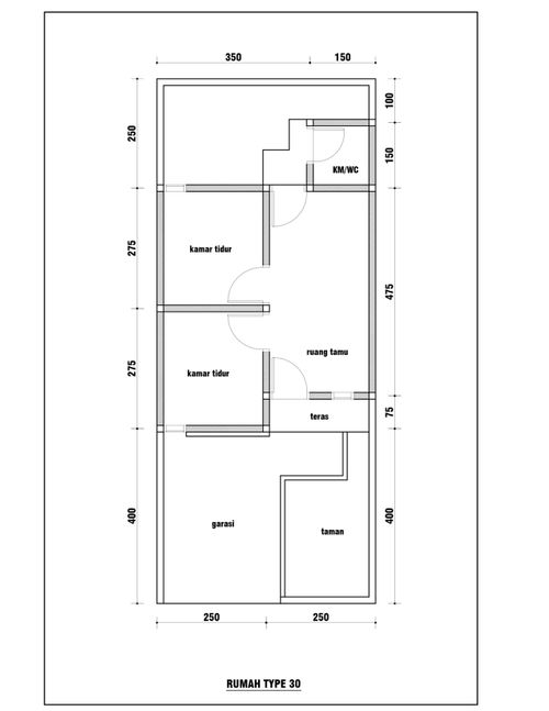 foto denah rumah tipe 30 perumahan Kharisma Regency