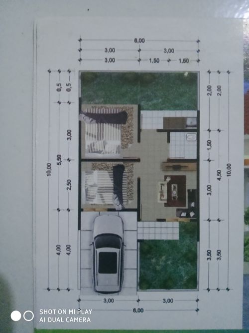 foto denah rumah tipe 30/72 perumahan Pesona Sindangpalay Asri
