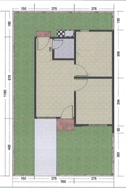 foto denah rumah tipe 36/84 perumahan INARA RESIDENCE