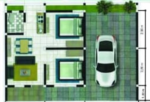 foto denah rumah tipe 30/60 perumahan Graha sakinah