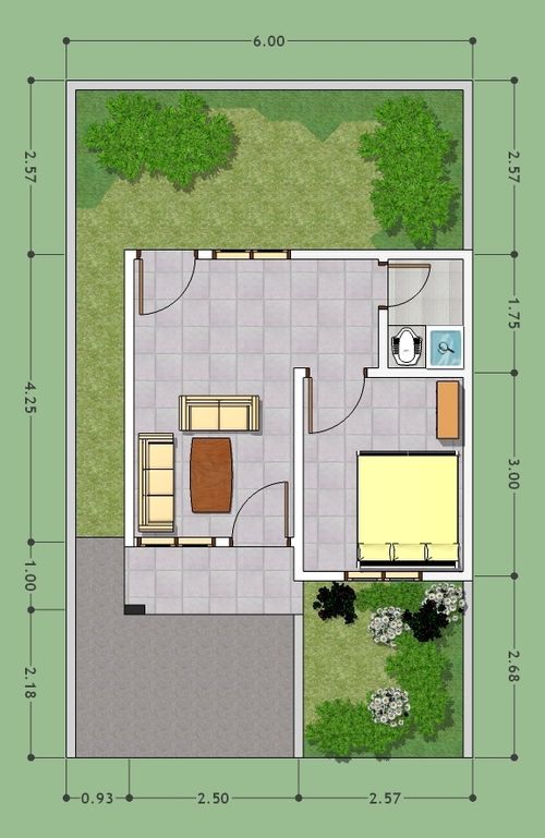 foto denah rumah tipe 24/60 perumahan ARAFINDO AGUNG LESTARI