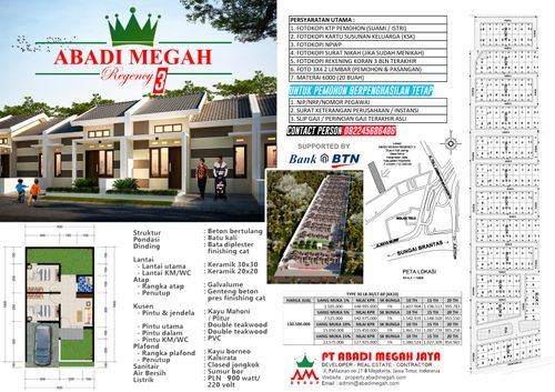 foto denah rumah tipe 30/60 perumahan ABADI MEGAH REGENCY 3