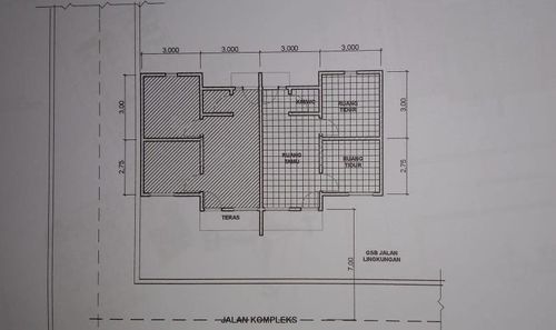 foto denah rumah tipe 36/72 perumahan SAMIL RESIDENCE