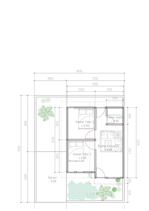 foto denah rumah tipe 30/70 perumahan PERUMAHAN BARUNA SANGKET