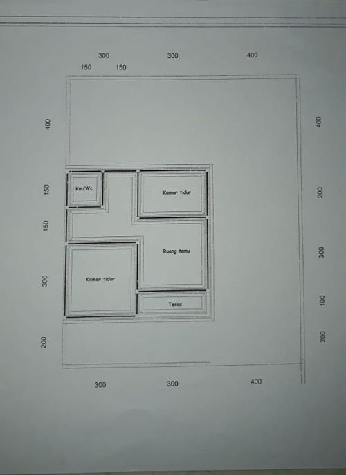 foto denah rumah tipe 36/120 perumahan Taman Inara 3