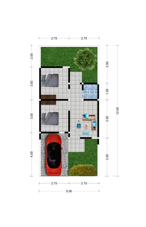 foto denah rumah tipe 33 perumahan REMBANGAN HILL RESIDENCE