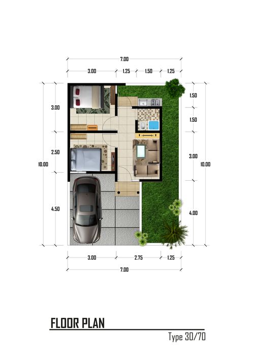 foto denah rumah tipe 30 perumahan BUMI PODO RUKUN