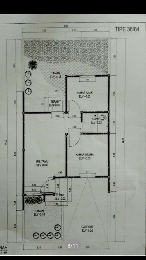 foto denah rumah tipe 36 perumahan Villa Widya Asri