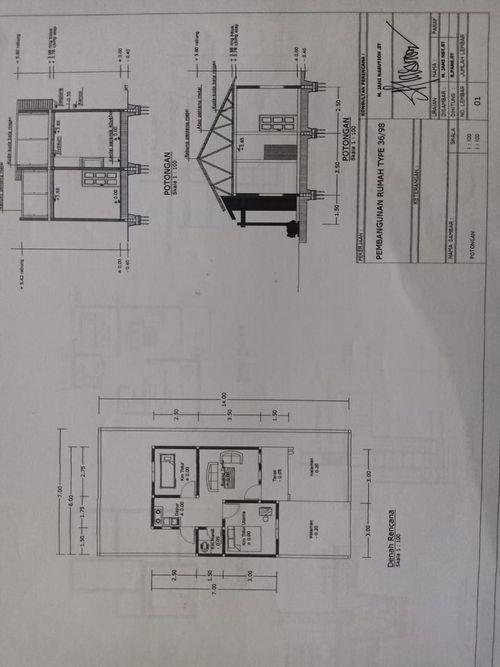 foto denah rumah tipe 36 perumahan SHA PERMAI 1