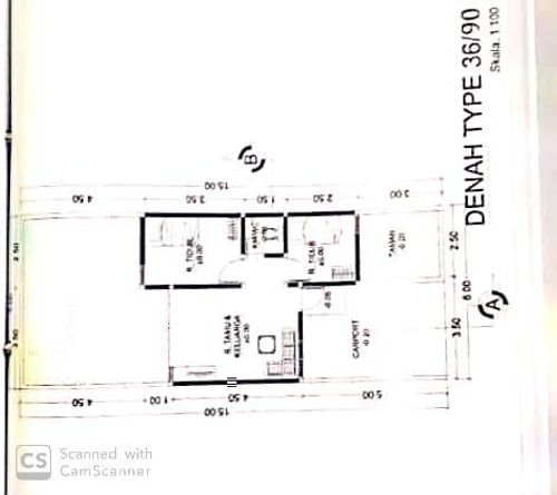 foto denah rumah tipe 36/90 perumahan GRAHA UTAMA TOBO RESIDENCE