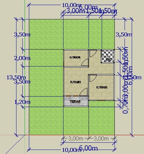 foto denah rumah tipe 36 perumahan GRIYA MENTAYA 4