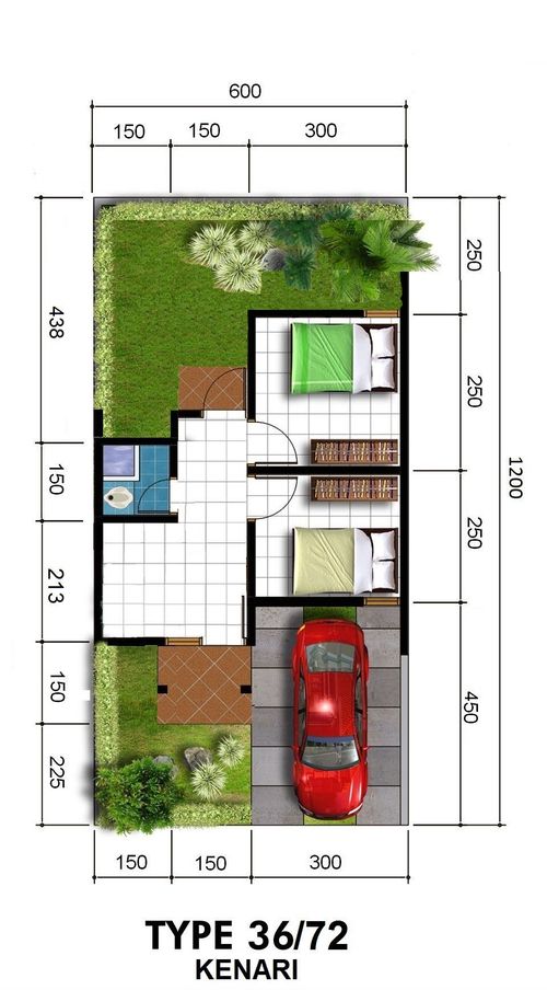 foto denah rumah tipe 30 perumahan Royal City Residence