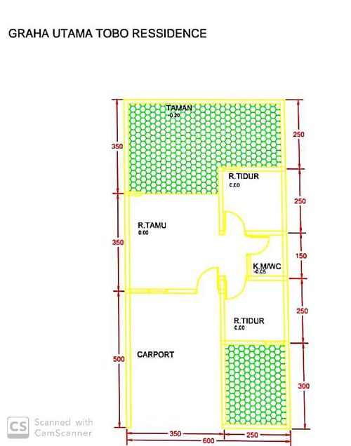 foto denah rumah tipe 30/72 perumahan GRAHA UTAMA TOBO RESIDENCE