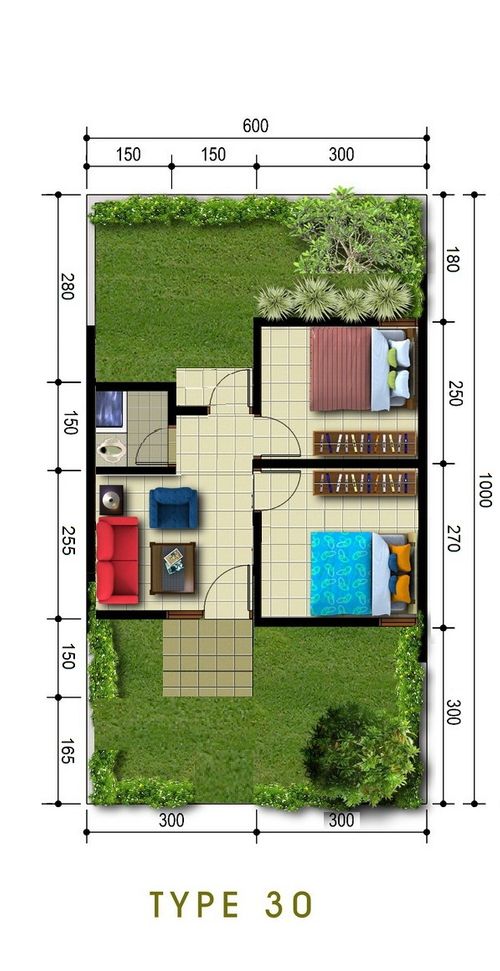 foto denah rumah tipe 30 perumahan Puri Bunga Nirwana II