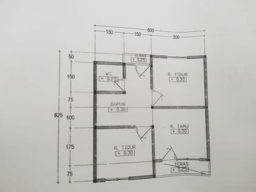 foto denah rumah tipe 36/91 perumahan Purnama Residence