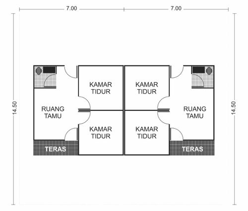 foto denah rumah tipe 36/105 perumahan PERUMAHAN SINAKSAK RESIDENCE