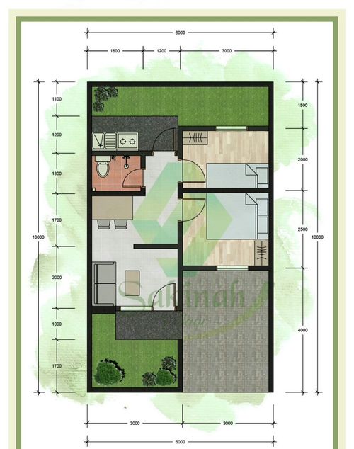 foto denah rumah tipe 30/60 perumahan GRAHA PANCAR PAWITAN