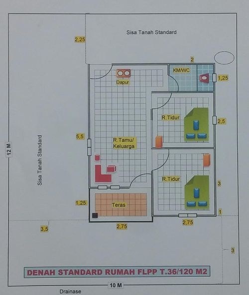 foto denah rumah tipe Standar53 perumahan ANUGERAH RESIDENCE
